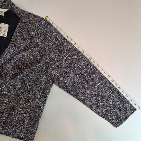 NWT - CJ Banks Women's Plus Black/White Tweed Blazer, Fully Lined, 1X - Picture 6 of 11